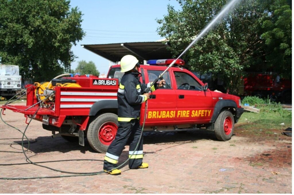 Red Water Mist System Vehicle