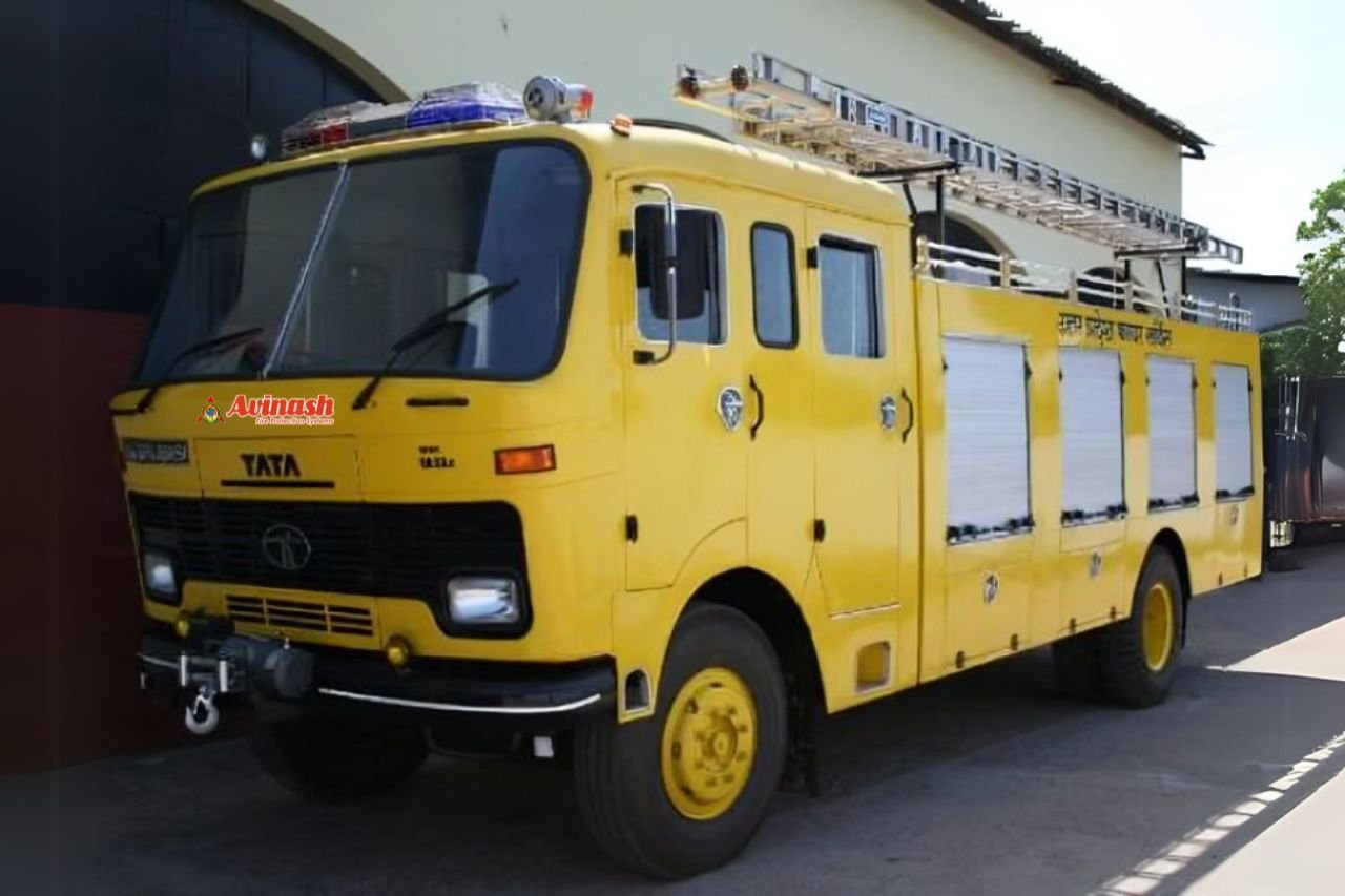 Yellow Fire Water Tender Vehicle